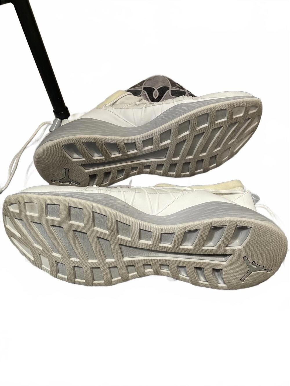 Nike Jordan Shoes Mens Size 12 White Gray Sneakers Athletic Preppy Sporty - Picture 7 of 8
